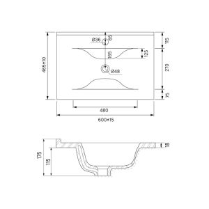 Раковина IDDIS Cloud 60см белый 0136000i28