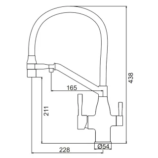 Смеситель для кухни Frap F4397-6 черный
