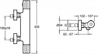 Смеситель для душа Jacob Delafon  Metro E24394-CP Смеситель для душа Jacob Delafon  Metro E24394-CP