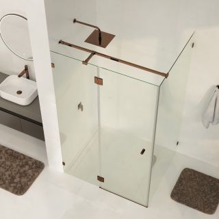 Душевой уголок WasserKRAFT Paar 88H10 120x100 см профиль розовое золото стекло прозрачное