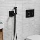 Гигиенический душ со смесителем WasserKRAFT Nuthe 9138 чёрный матовый