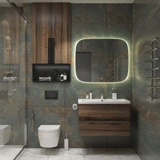 Зеркало с холодной подсветкой Art&Max Forli 100x80см AM-For-1000-800-DS-F Зеркало с холодной подсветкой Art&Max Forli 100x80см AM-For-1000-800-DS-F