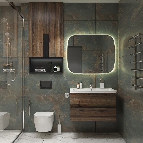 Зеркало с холодной подсветкой Art&Max Forli 100x80см AM-For-1000-800-DS-F Зеркало с холодной подсветкой Art&Max Forli 100x80см AM-For-1000-800-DS-F