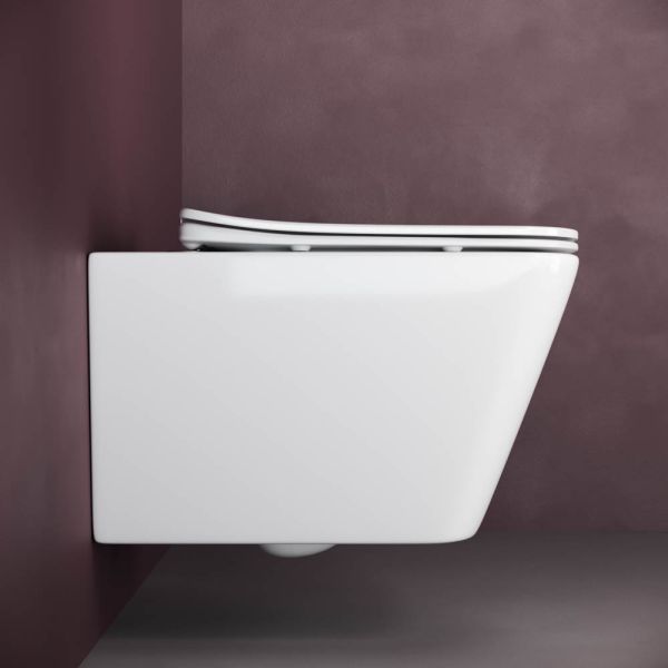 Подвесной унитаз Ceramica Nova Metric CN3007 безободковый белый Подвесной унитаз Ceramica Nova Metric CN3007 безободковый белый
