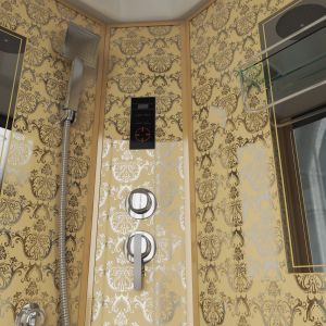 Душевая кабина Niagara NG-7715G с гидромассажем 90x90см золото/прозрачное