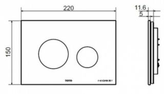 Клавиша смыва TOTO SG/Jewelhex E00022T белый Клавиша смыва TOTO SG/Jewelhex E00022T белый