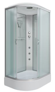 Душевая кабина Niagara NG-33984-14RG с гидромассажем 90x80см серебро/матовое