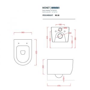 Унитаз  Artceram Monet MNV001 05 00 белый