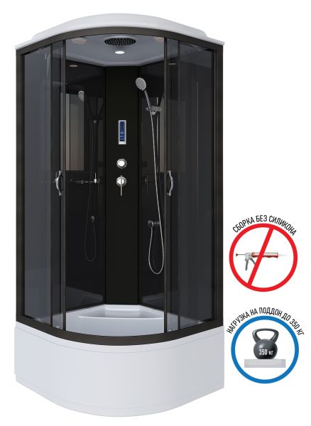 Душевая кабина Niagara NG-6508-14P 90x90см чёрный/тонированное