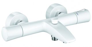 Смеситель для ванны и душа Kludi Zenta с термостатом белый/хром 351019138