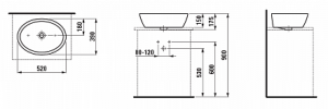 Раковина Laufen PRO 8.1296.4.000.109.1 52х39