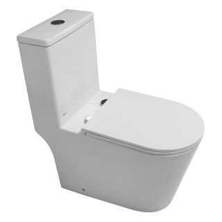 Унитаз-моноблок Azario Eagle AZ-80673 безободковый торнадо белый