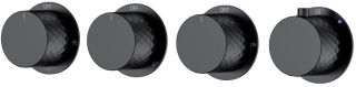 Встраиваемый смеситель 5-проходной Boheme Stick 124-T-5-B.1 с термостатом чёрный матовый