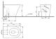 Приставной унитаз TOTO MH CW163Y#XW безободковый белый