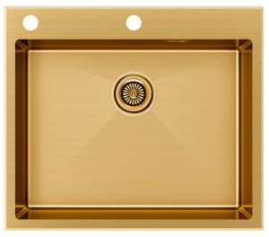 Мойка кухонная Paulmark Kroner-Edge PM775951-BG брашированное золото