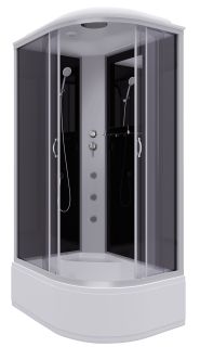 Душевая кабина Niagara NG-2510-14LG с гидромассажем 120x80см серебро/тонированное