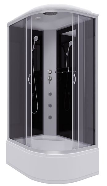 Душевая кабина Niagara NG-2510-14LG с гидромассажем 120x80см серебро/тонированное