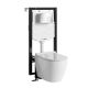 Система инсталляции с унитазом WasserKRAFT Vils 56TLT.010.ME.BN03.H002 кнопка смыва никель