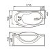 Акриловая ванна Gemy G9072 B R 171x92x77 Акриловая ванна Gemy G9072 B R 171x92x77