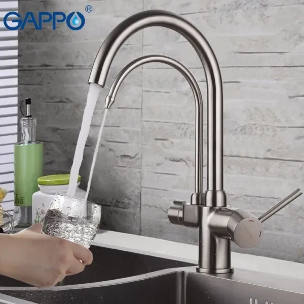 Смесители для кухни Gappo G4398-10 под фильтр сатин Смесители для кухни Gappo G4398-10 под фильтр сатин
