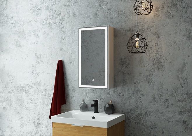 Зеркало-шкаф с подсветкой Art&Max Techno левый 35см белый AM-Tec-350-650-1D-L-DS-F Зеркало-шкаф с подсветкой Art&Max Techno левый 35см белый AM-Tec-350-650-1D-L-DS-F