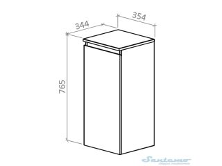 Полупенал Astra-Form Альфа подвесной белый