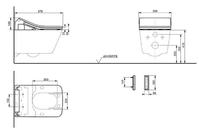 Электронная крышка-биде TOTO Washlet TCF896CG#NW1 с дистанционным управлением белый Электронная крышка-биде TOTO Washlet TCF896CG#NW1 с дистанционным управлением белый