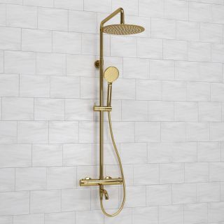 Душевая стойка WasserKRAFT Sauer Thermo A188.208.207.PG T с термостатом золото