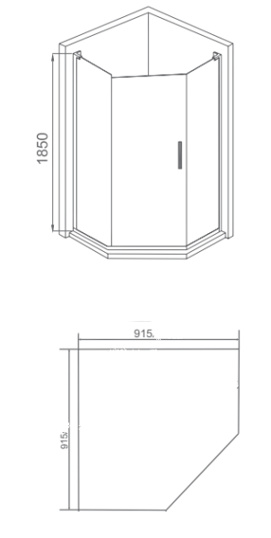 Душевой уголок Good Door Pandora PNT-ТD90 стекло прозрачное