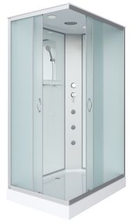 Душевая кабина Niagara NG-43285-14QG с гидромассажем 120x80см серебро/матовое