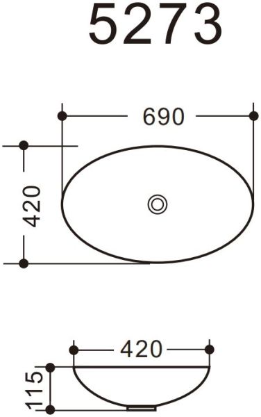 Раковина Art&Max 69см белый AM5273-W Раковина Art&Max 69см белый AM5273-W