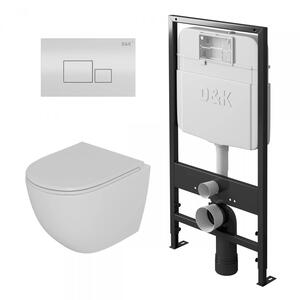 Комплект D&K DS1391604 инсталляция DI8055119 унитаз DT1396016 клавиша смыва DB1519002