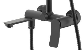 Душевая стойка Azario Escaro AZ-K2374B чёрный матовый