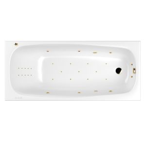 Гидромассажная ванна WHITECROSS Layla Slim 0122.170075.100.ULTRANANO.GL170x75 см Ultra Nano золото