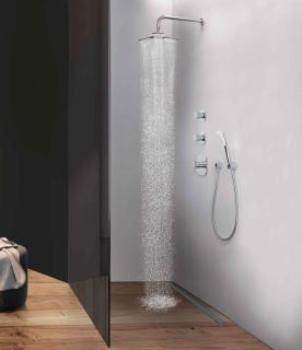 Встраиваемый смеситель для душа Kludi Ambienta с термостатом хром 537290575 Встраиваемый смеситель для душа Kludi Ambienta с термостатом хром 537290575