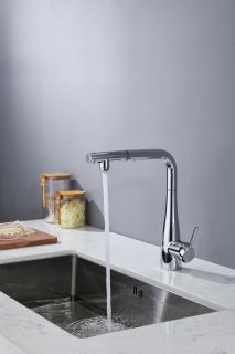 Смеситель для кухни AQUAme Cucina AQM9902CR с выдвижным изливом хром