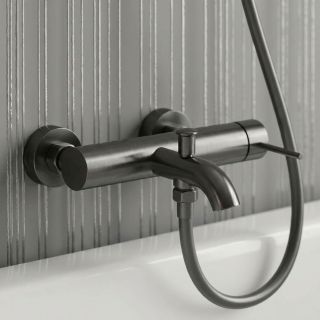 Смеситель для ванны и душа WasserKRAFT Niers 3001GR графит