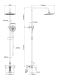 Душевая стойка Wonzon & Woghand WW-B2166-A-MB чёрный матовый
