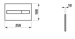Клавиша смыва Laufen Installation System Lis 8.9566.1.007.000.1 хром матовый