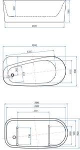 Акриловая ванна Allen Brau Priority 2.31001.20/AM 170x80 см