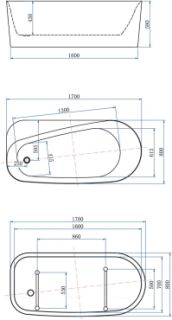 Акриловая ванна Allen Brau Priority 2.31001.20/AM 170x80 см