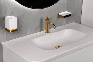 Стакан Boheme Qubic 10724-G золото