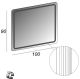 Зеркало с LED подсветкой Cezares 100x90 Eden 54352