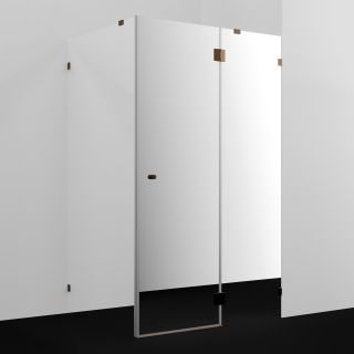 Душевой уголок WasserKRAFT Paar 88H07R-MR 120x90 см профиль розовое золото стекло зеркальное