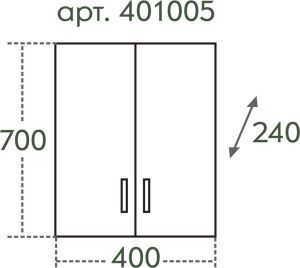 Шкаф СанТа Стандарт 401005 40см белый
