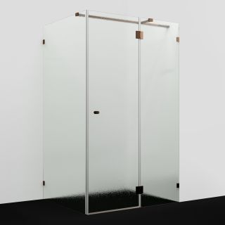 Душевой уголок WasserKRAFT Paar 88H07R-TXG 120x90 см профиль розовое золото стекло текстурное
