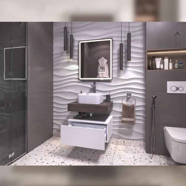 Тумба подвесная без столешницы Velvex Unit tp.UNI.60.1Y белый матовый, 60 см