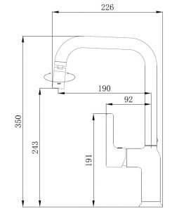 Смеситель для кухни ESKO Column CLM519B черный