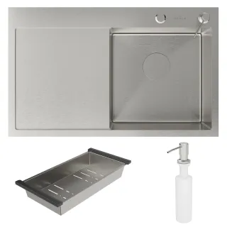 Кухонная мойка RoxenBath Vespa 78 560230-70R правосторонняя сатин