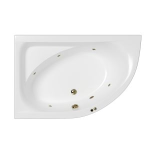 Гидромассажная ванна WHITECROSS Aquarella 0108.170110.100.SOFT.BR левая 170x110 см Soft бронза